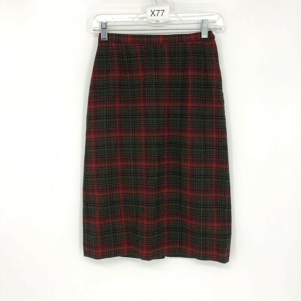 VTG Pendleton Women's Multicolor 100% Wool A-Line Wrap Knee Length Skirt Size 10